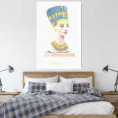Toile Poster rectangulaire Queen Nefertiti et Cartouche. (Insitu(Chambre))