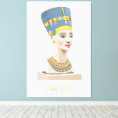 Toile Poster rectangulaire Queen Nefertiti et Cartouche. (Insitu (Plancher de Bois))