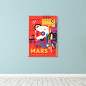 Toile Poster spatial Retro - Programme d'exploration de  (Insitu (Plancher de Bois))