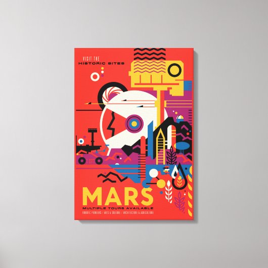 Toile Poster spatial Retro - Programme d'exploration de  (Recto)