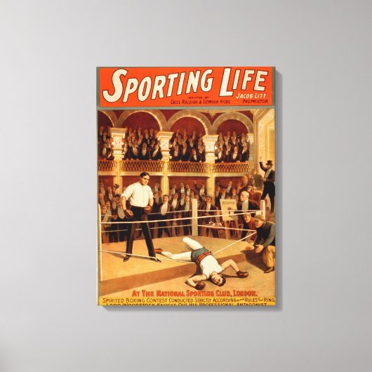 Toile Poster "Sporting Life" Boxe Théâtre (Recto)