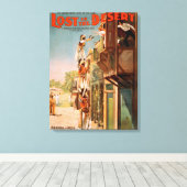 Toile Poster théâtral perdu dans le désert arabe (Insitu (Plancher de Bois))