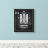 Toile Poster vintage Bon Appetit - Tableau de bord (Insitu (Plancher de Bois))