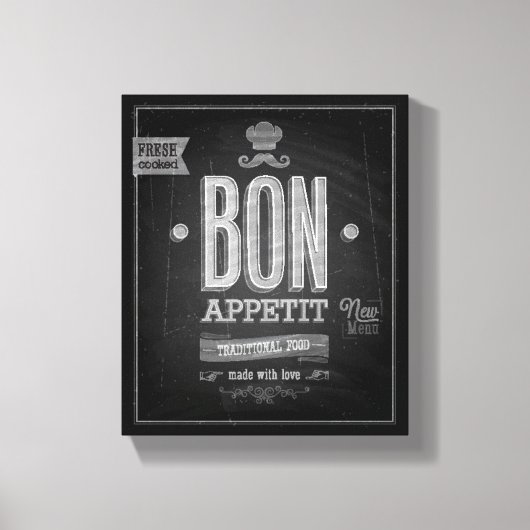 Toile Poster vintage Bon Appetit - Tableau de bord (Recto)
