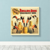 Toile Poster vintage Circus Sideshow (Insitu (Plancher de Bois))