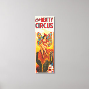 Toile Poster vintage Clyde Beatty Circus