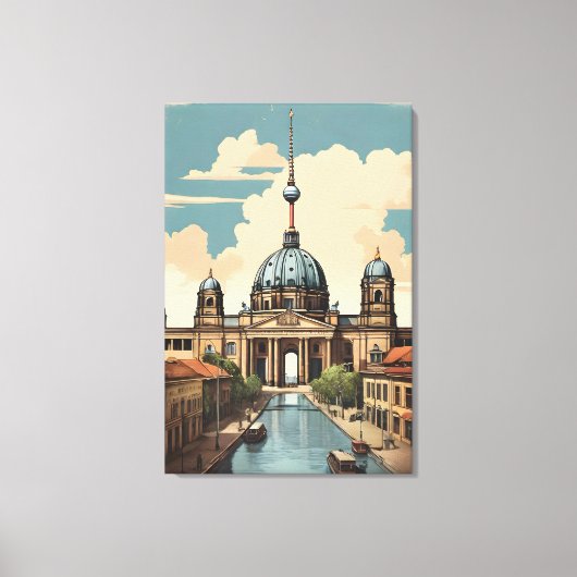 Toile Poster vintage de Berlin (Recto)