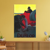 Toile Poster Vintage Dunlop Europe (Insitu(Salon))