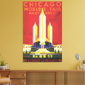 Toile Poster vintage équitable du monde de Chicago (Insitu(Salon))
