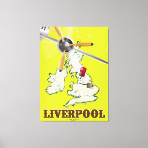 Toile Poster vintage Liverpool Travel