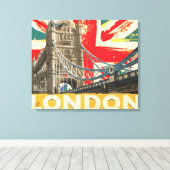 Toile Poster vintage Londres (Insitu (Plancher de Bois))