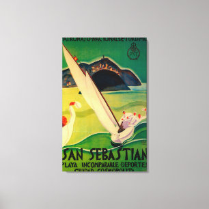 Toile Poster Vintage San Sebastian Europe