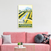 Toile Poster Vintage voyage de Washington restauré (Insitu(Salon))