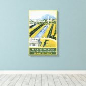 Toile Poster Vintage voyage de Washington restauré (Insitu (Plancher de Bois))