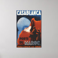 Poster Vintage voyage du Maroc Casablanca