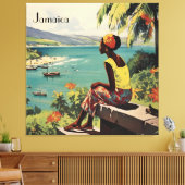 Toile Poster Vintage voyage Jamaïcaine (Insitu(Salon))