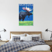 Toile Poster Vintage voyage MontanaMoose (Insitu(Chambre))