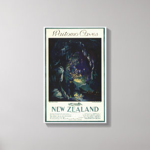 Toile Poster Vintage voyage néo-zélandais