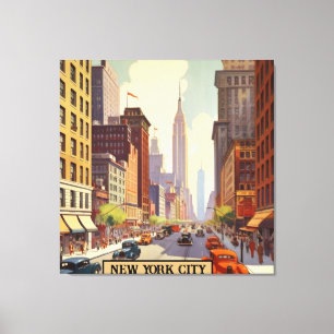 Toile Poster Vintage voyage New York