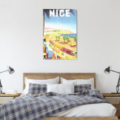 Toile Poster Vintage voyage Nice (Insitu(Chambre))