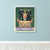 Toile Poster Vintage voyage Pour Lancaster County, Pa (Insitu (Plancher de Bois))