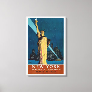 Toile Poster Vintage voyage Pour New York