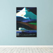 Toile Poster vintage Zephyr du Pacifique Ouest (Insitu (Plancher de Bois))