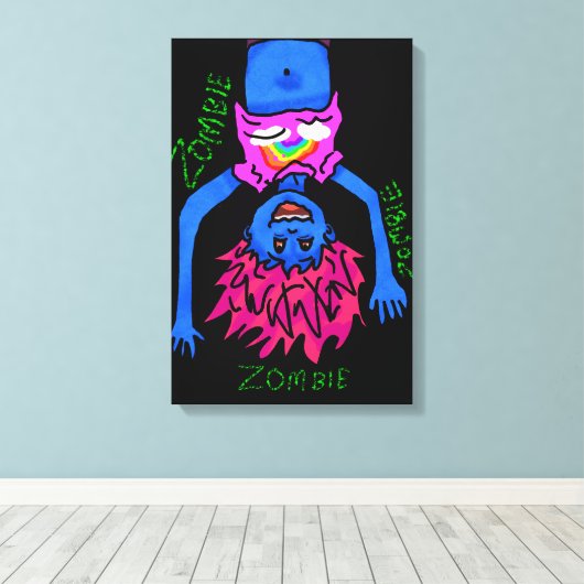 Toile Poster Zombie (Insitu (Plancher de Bois))