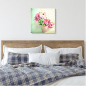Toile Pot de fleurs d'aquarelle rose (Insitu(Chambre))