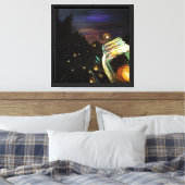 Toile Pot de fleurs de ver luisant au clair de lune Cott (Insitu(Chambre))