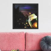 Toile Pot de fleurs de ver luisant au clair de lune Cott (Insitu(Salon))