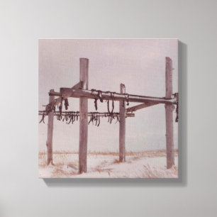 Toile Pot De Séchage De Viande De Caribou De L'Arctique.