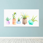 Toile Pot de succulents (Insitu (Plancher de Bois))