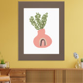 Toile Pot de terre cuite naturelle arc-en-ciel Boho pour (Insitu(Salon))