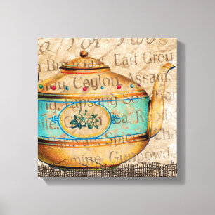 Toile Pot de thé antique