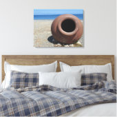 Toile Pot grec traditionnel en terre cuite sur la plage (Insitu(Chambre))