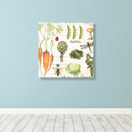 Toile potager vintage (Insitu (Plancher de Bois))