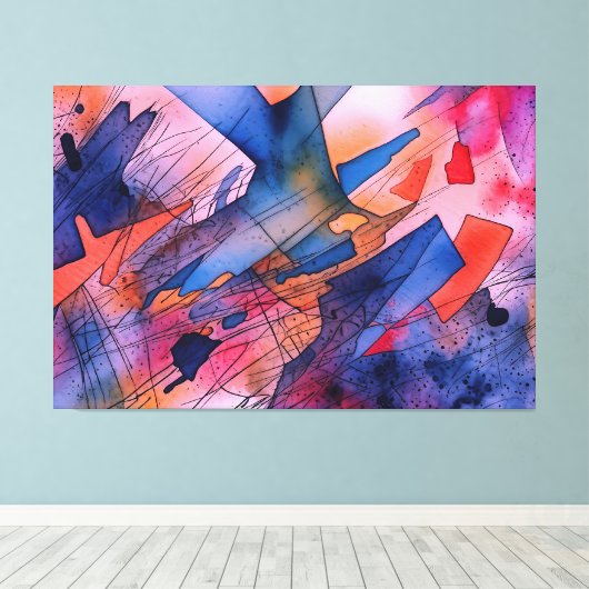 Toile "Potentiel libéré" Art Abstrait contemporain (Insitu (Plancher de Bois))
