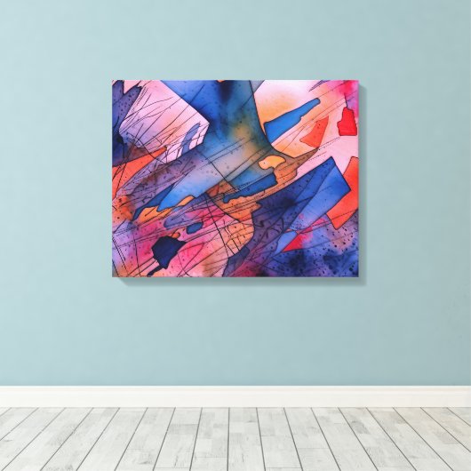 Toile "Potentiel libéré" Art Abstrait contemporain (Insitu (Plancher de Bois))