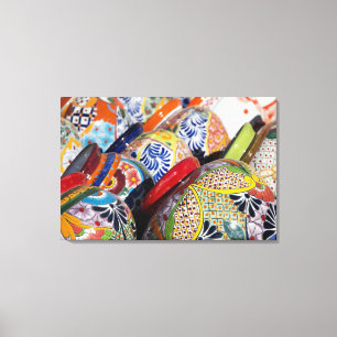 Toile Poteries mexicaines traditionnelles colorées peint