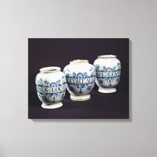 Toile Pots de drogue d'apothecaires, vers 1740 (Recto)