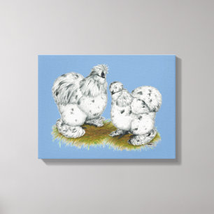 Toile Poulet à éclaboussures de Silkie Bantam