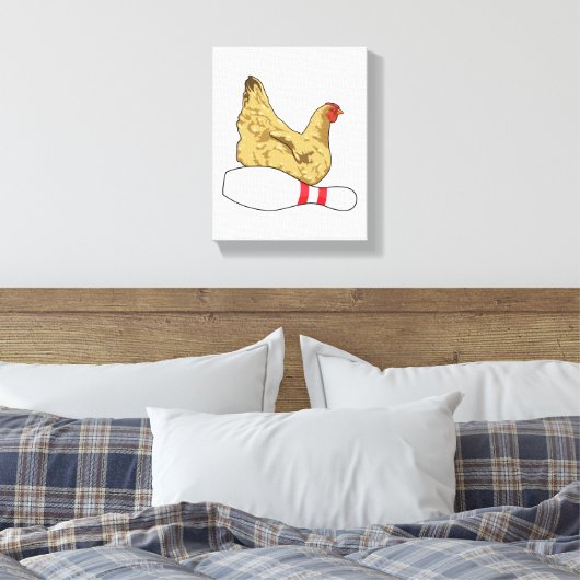 Toile Poulet au Bowling avec épingle de Bowling (Insitu(Chambre))