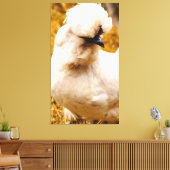 Toile Poulet Blanc Fluffy dans un Champ (Insitu(Salon))
