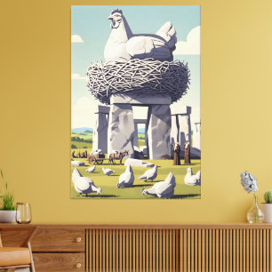 Toile Poulet drôle