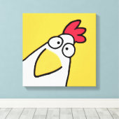 Toile POULET Jaune SÉRIEUX de Sandra Boynton (Insitu (Plancher de Bois))