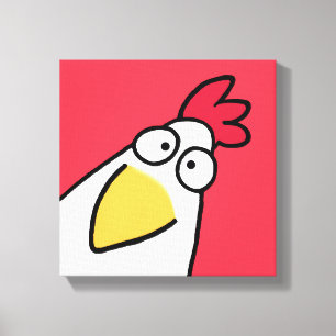 Toile POULET SÉRIEUX rouge par Sandra Boynton