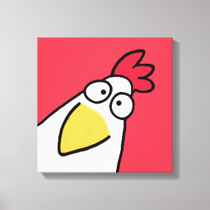 Toile POULET SÉRIEUX rouge par Sandra Boynton