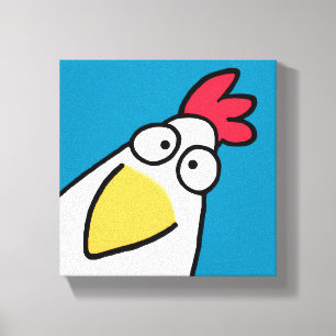 Toile POULET SÉRIEUX turquoise par Sandra Boynton