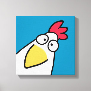 Toile POULET SÉRIEUX turquoise par Sandra Boynton